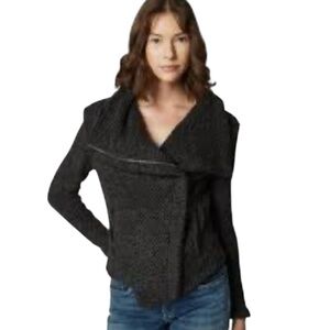 Blank NYC Asymmetrical Zip Moto Sweater Jacket